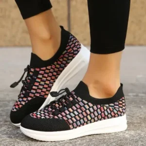 Antolim Women Fashion Fly Knit Breathable Fashion Sneakers