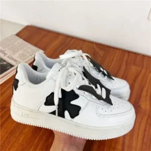 Antolim Women Fashion Round Toe Cross Platform Sneakers