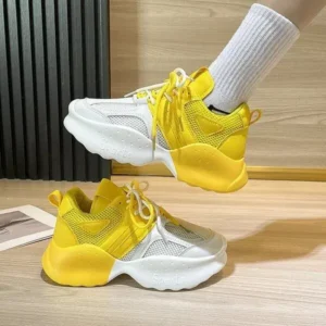 Antolim Women Fashion Gradient Mesh Breathable Sneakers