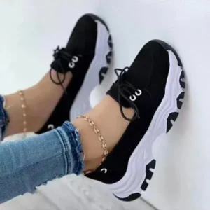 Antolim Women Fashion Lace Up Platform Casual Sneakers