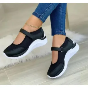 Antolim Casual Velcro Platform Plus Size Mesh Sneakers