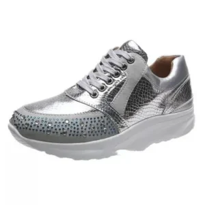 Antolim Women Fashion Rhinestones Sneakers