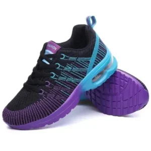 Antolim Women Fashion Casual Lace Up Design Mesh Breathable Air Cushion Shock Absorbing Sneakers