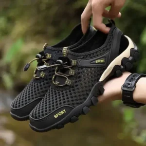 Antolim Men Fashion Mesh Wear-Resistant Hiking Sneakers