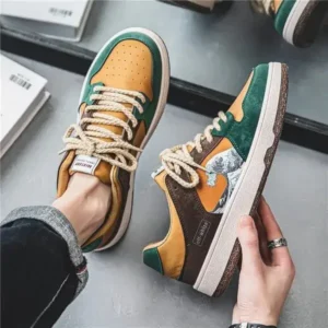 Antolim Men Fashion Breathable Color Matching Casual Sneakers