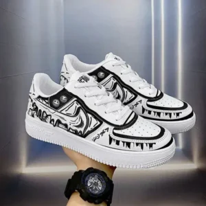 Antolim Men Fashion Graffiti Breathable Sneakers