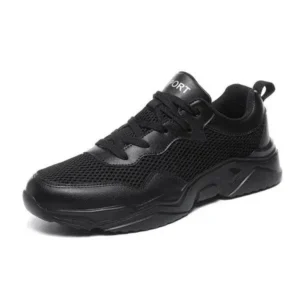 Antolim Men Fashion Pu Mesh Breathable Sneakers