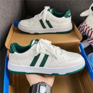 Antolim Men'S Fashion Breathable Pu Low Top Sneakers