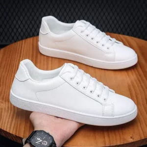 Antolim Men'S Fashion Simple Solid Color Breathable Pu Shoes