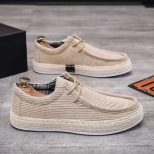 Antolim Men'S Fashion Breathable Stripe Canvas Shoes