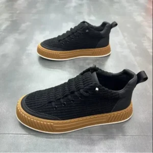 Antolim Men Fashion Suede Thick Sole Non-Slip Breathable Sneakers