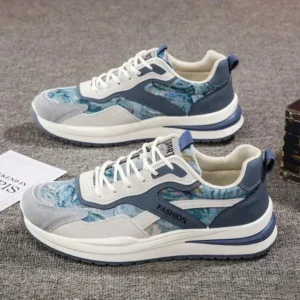 Antolim Men'S Casual Color Matching Breathable Platform Sneakers