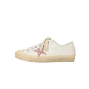 Antolim Women Fashion Casual Lace-Up Pink Star Sneakers