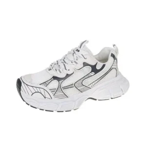 Antolim Women Fashion Distinctive Color Changing Lace-Up Comfortable Breathable Thick-Soled Sneakers