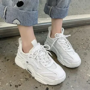 Antolim Women Fashion Casual Mesh Breathable Thick-Soled Sneakers