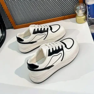 Antolim Women Fashion Platform Lace-Up Sneakers