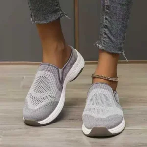 Antolim Women Fashion Fly Knit Casual Colorblock Flat Sneakers