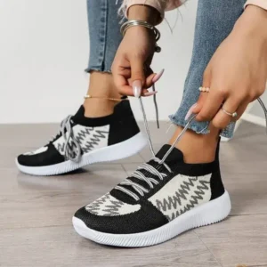 Antolim Women Fashion Color Block Mesh Platform Sneakers