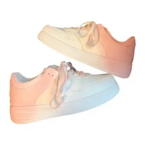 Antolim Women Fashion Round Toe Gradient Platform Sneakers