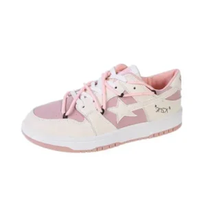 Antolim Women Fashion Low Top Flat Retro Sneakers